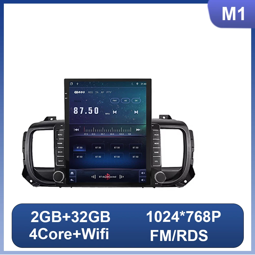 

Автомобильный радиоприемник Android 15, с вертикальным экраном 9,7 для Citroen Jumpy 3 Peugeot Expert 3 2016-2021 для стильной мультимедийной навигации