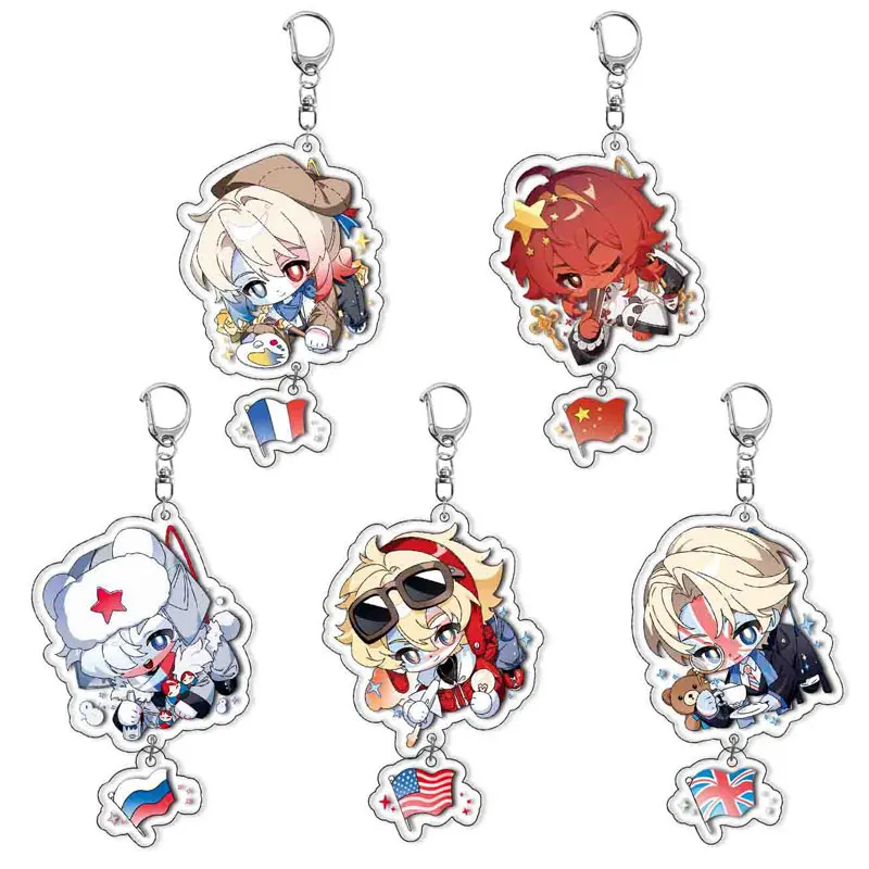 Новый брелок CountryHumans милая фигурка из мультфильма CH CN USA FR UK RUS подвеска для ключей
