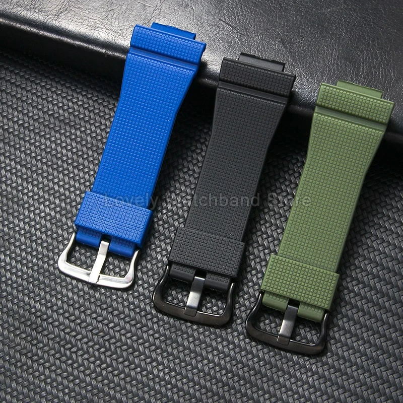 Фото Приятный для кожи ремешок для часов из смолы 16 мм для Casio CasiOak GM-5600 GM-6900 GA-2100 Черный Зеленый Синий Белый Гипоаллергенный Дышащий №4