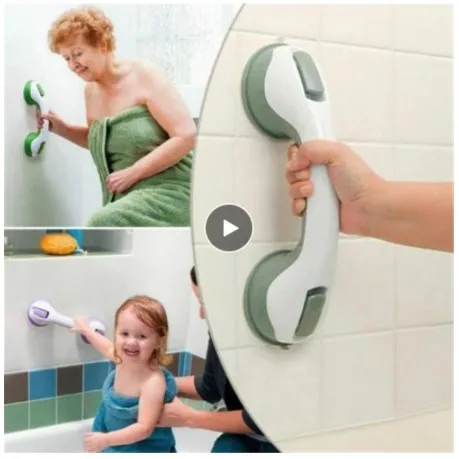 

Safety Helping Handle Bath Shower Grab Bars Suction Cups Tile Holders Anti Slip Punch-Free Handrail Support For Tub Wall Doors