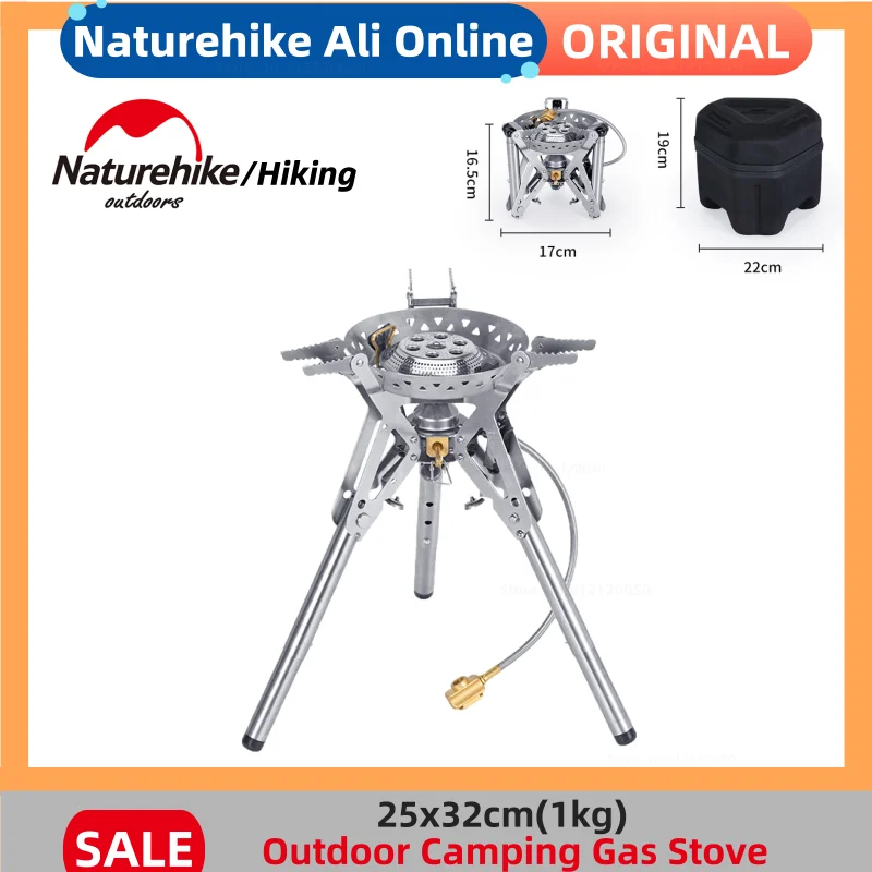 

Naturehike Camping Gas Stove Foldable Portable High-Power Gas Stove With Ignition Device Camping Hiking Picnic Outdoor Survival