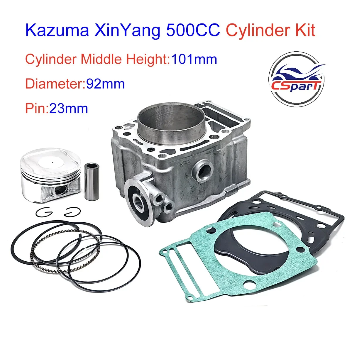 

92 мм 23 мм 500CC цилиндр диаметр поршневого кольца комплект прокладок для Kazuma XinYang Jaguar 500 ATV UTV детали двигателя