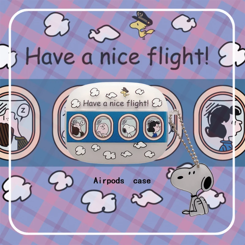 

Cartoon Snoopy Kava Airpods1/2 Generation Protective Case Cute Pro3 Generation Apple Bluetooth Headset Soft Case for Women