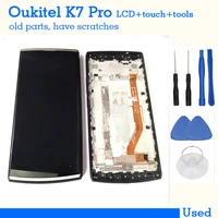 original touch screen lcd display with frame digitizer assembly replacement parts accessory for oukitel k7 prousedscratch