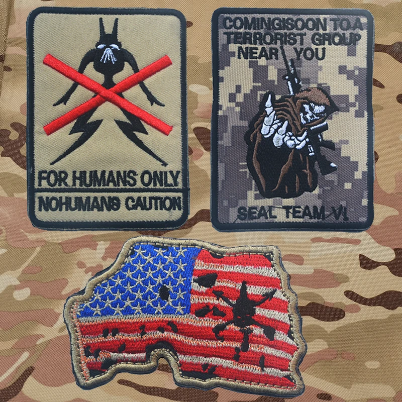 VI Death Squad Taliban Movement Камуфляж Поле Тактические Военные Вышитые Нашивки 8 5 См X