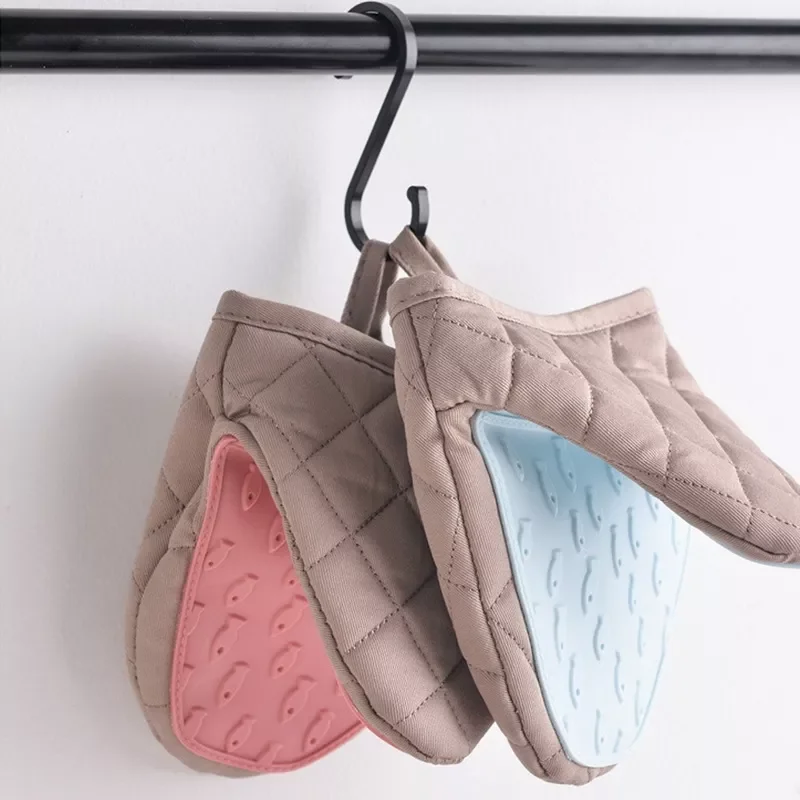 

NEW2023 Silicone Cotton Oven Gloves insulation gloves kitchen cooking microwave oven gloves insulation non slip gloves thickenin