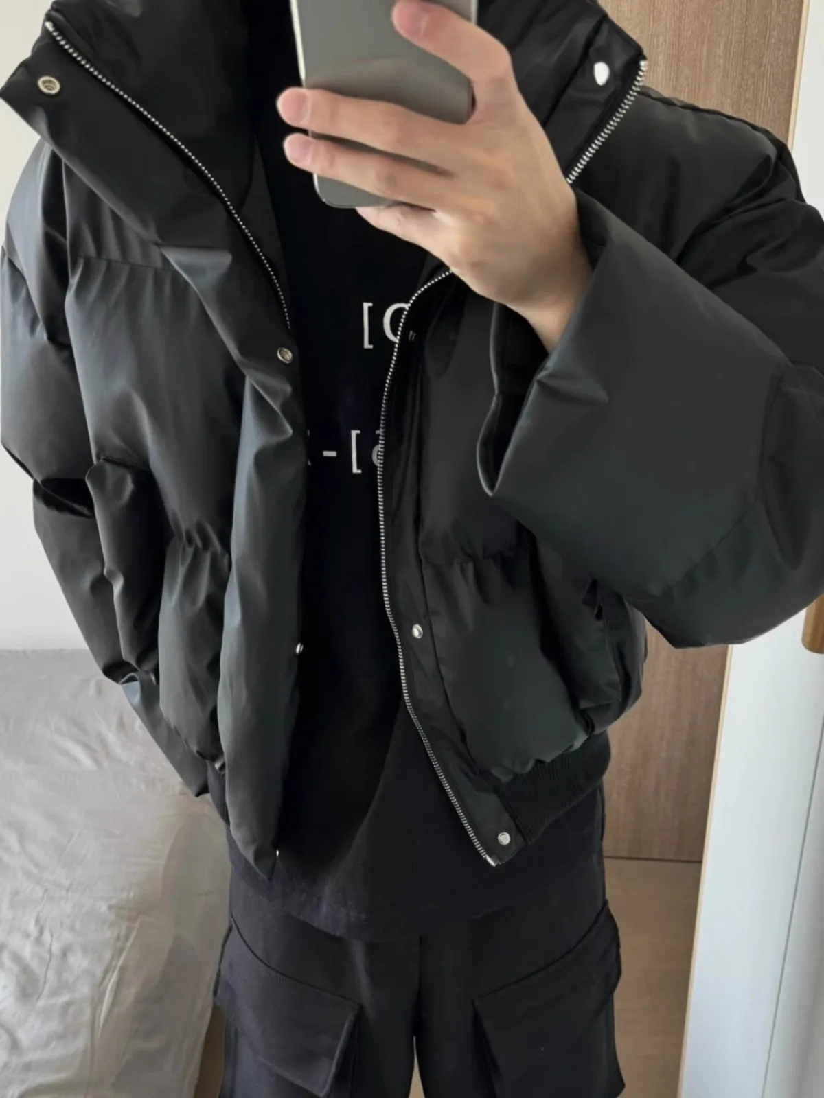 Куртка из искусственной кожи на хлопковой подкладке мужская зимняя американская