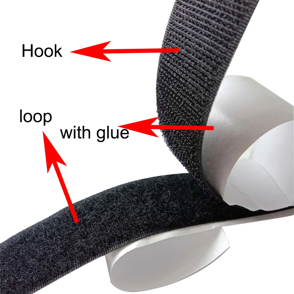 Набор самоклеящихся лент с нейлоновым клеем 25 м длиной застежка-липучка для