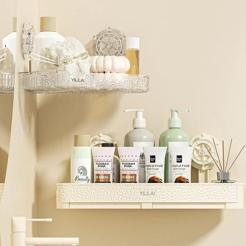 Полки на присоске для ванной комнаты угловая полка без сверления стойка хранения