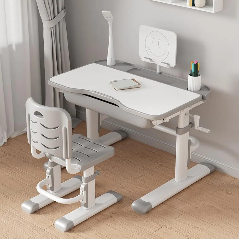 

Adjustable White Desk Creativity Nordic Aesthetic Study Table Students Students Mesinha Com Cadeira Infantil Children Furniture