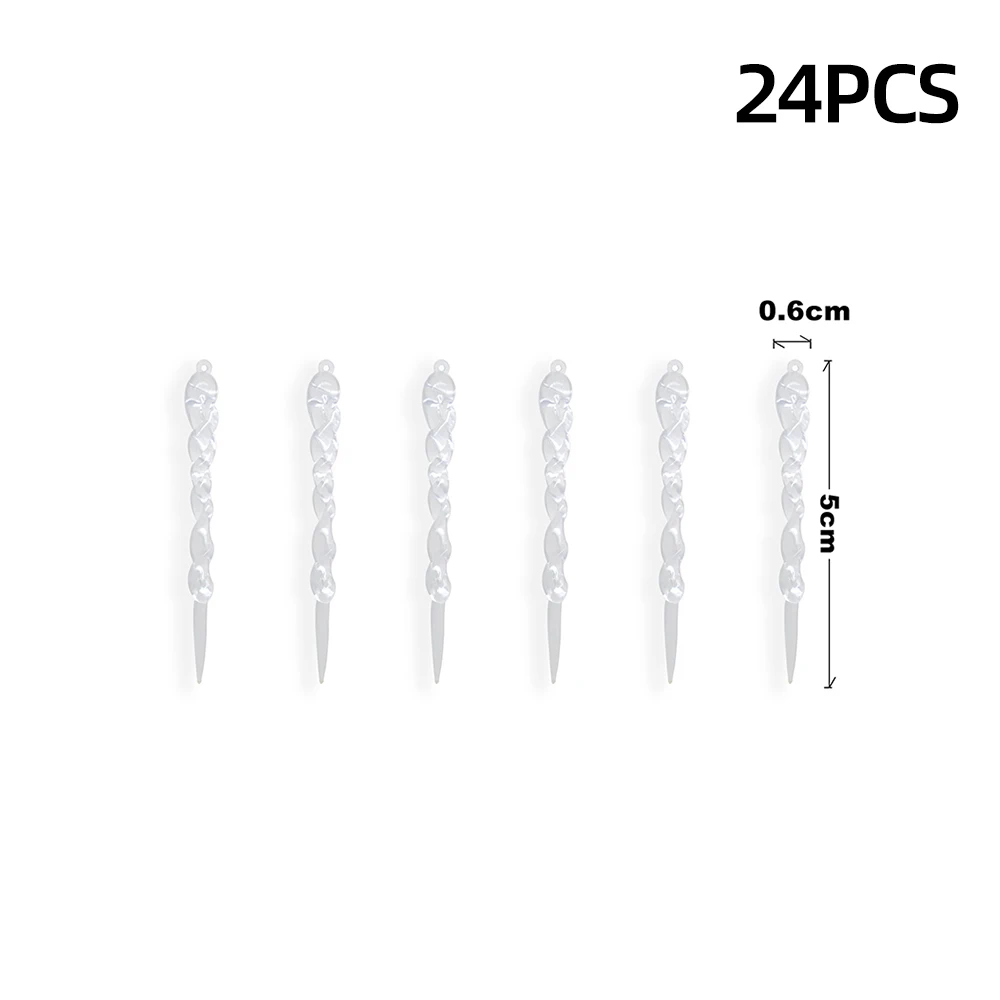 

Искусственные сосульки для украшения 5/7.5/10/13 см