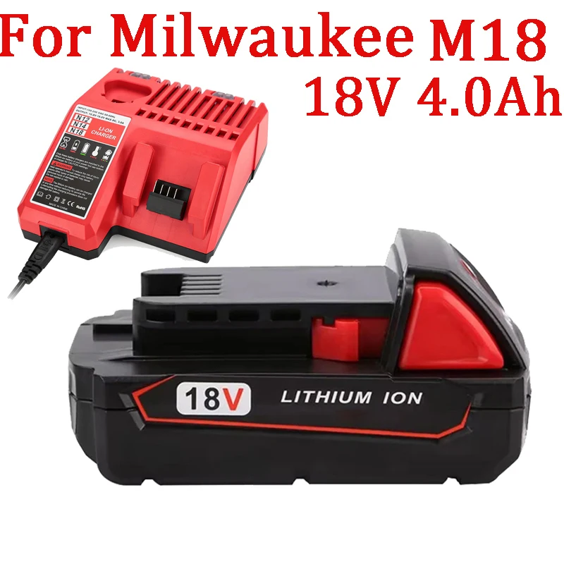 Зарядное устройство для аккумулятора Milwaukee 18 В 4000 мАч 48-11-1852 48-11-1850 48-11-1840 48-11-1830
