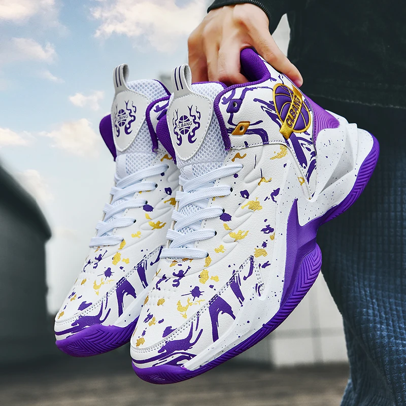 New Hot Style Men's Basketball Shoes High-Top Sneakers Unisex Women Non-slip Durable Sports Shoes Training Athletic Men Sneakers