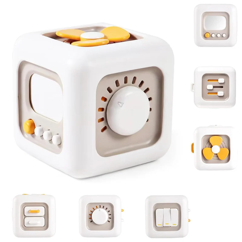 Сенсорная Доска Монтессори Для Занятий 6-в-1 Обучающие Кубики Коробка Игрушек