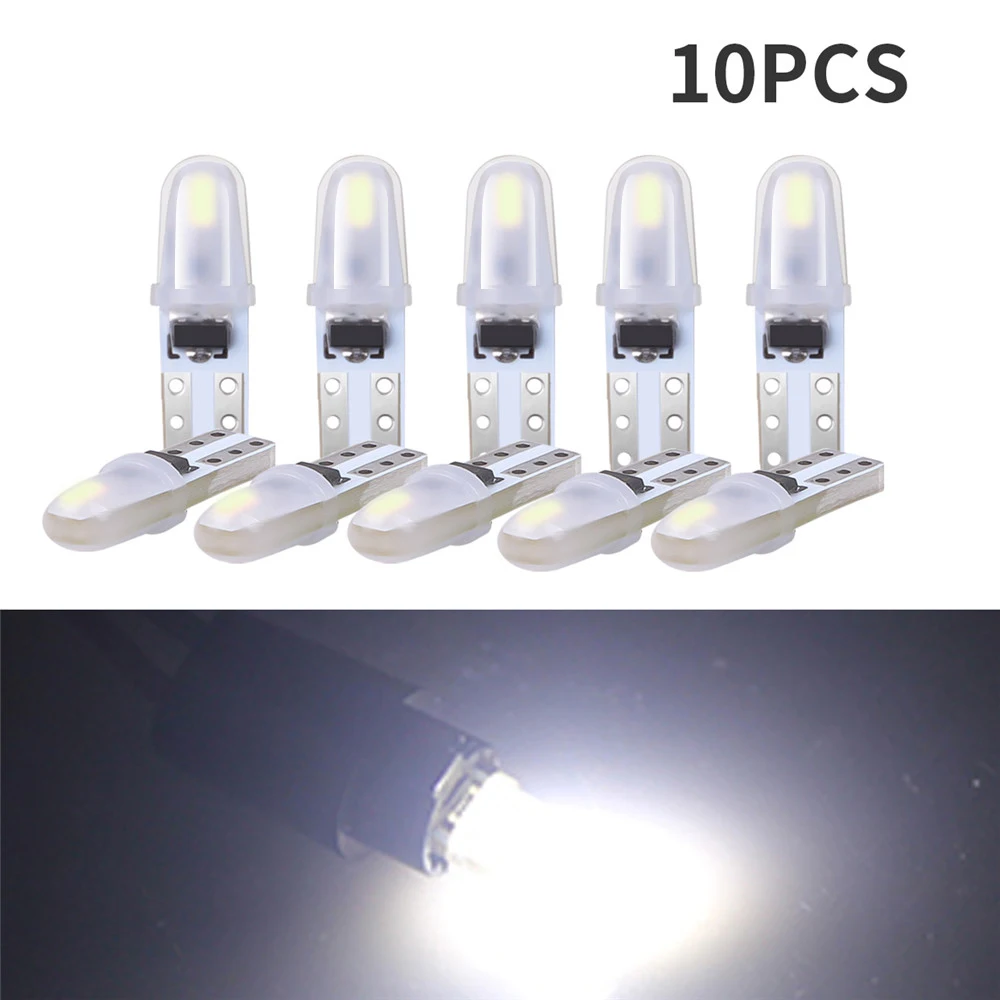 

10PCS T5 Dashboard Lights 4014 LED Light W1.2W W3W Car Interior Light Auto Side Wedge Instrument Gauge 2SMD Lamp Bulbs