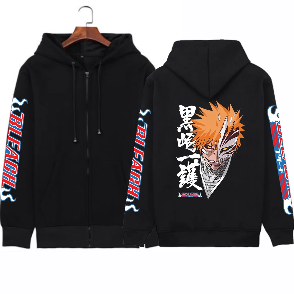2022 Отбеливающее Аниме Толстовка Kurosaki Ichigo толстовки с принтом Мужские и женские