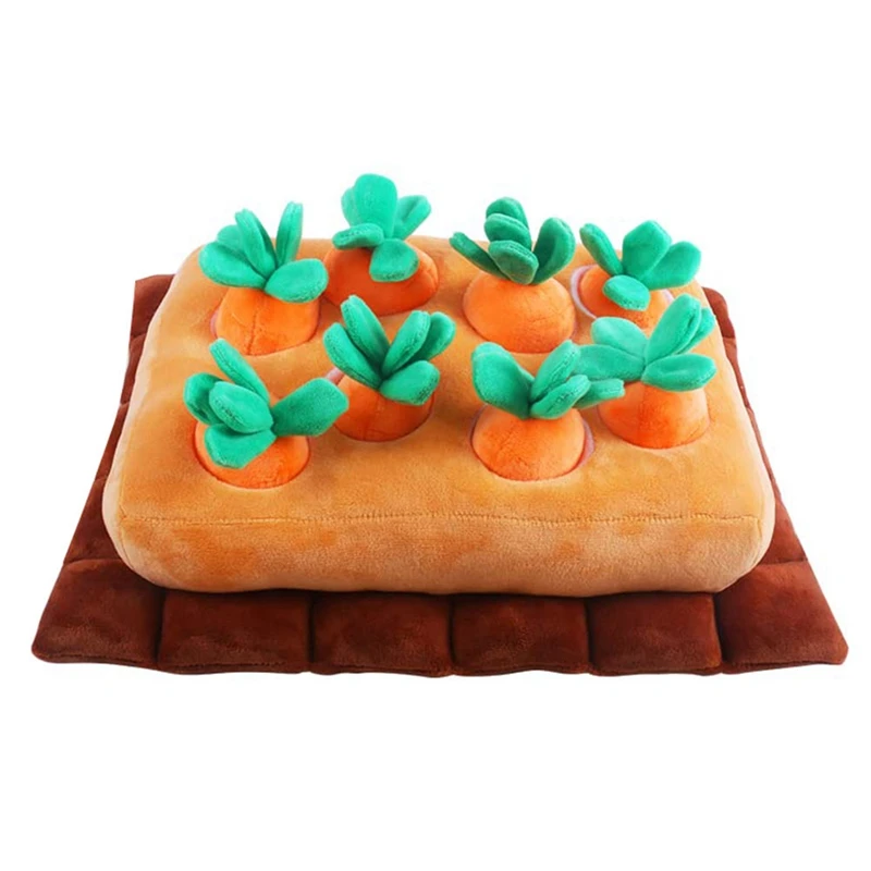 

1 PCS Pet Snuffle Mat For Dogs Stuffed Carrot Plush Feeding Snuffle Mat Enrichment Pet Foraging Mat For Smell Training