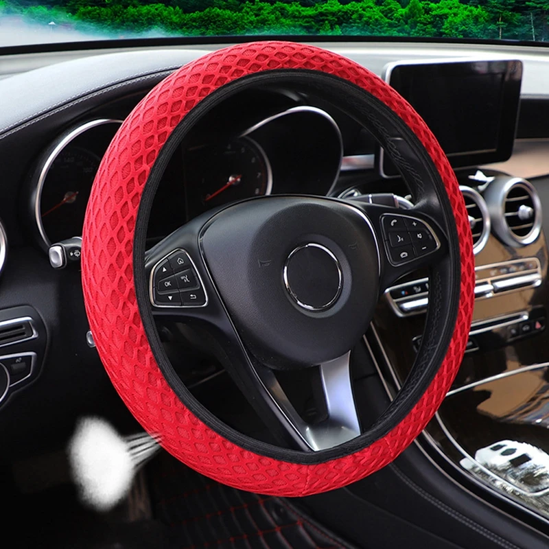 

Universal 37-38cm Car Steering Wheel Covers Shell Skidproof Summer Ice Silk Auto Accessories Auto Steering Wheel Protector