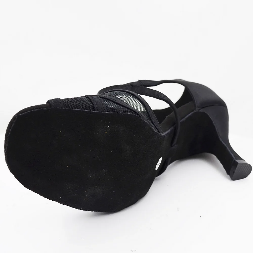 Туфли женские атласные для бальных танцев бальные туфли с открытым носком сальсы