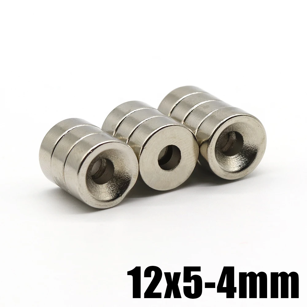 

5/10/20/50/100Pcs 12x5-4 mm NdFeB Neodymium Magnet Super Powerful Small Round Permanent Disc Magnetic imanes 12x5 Hole 4