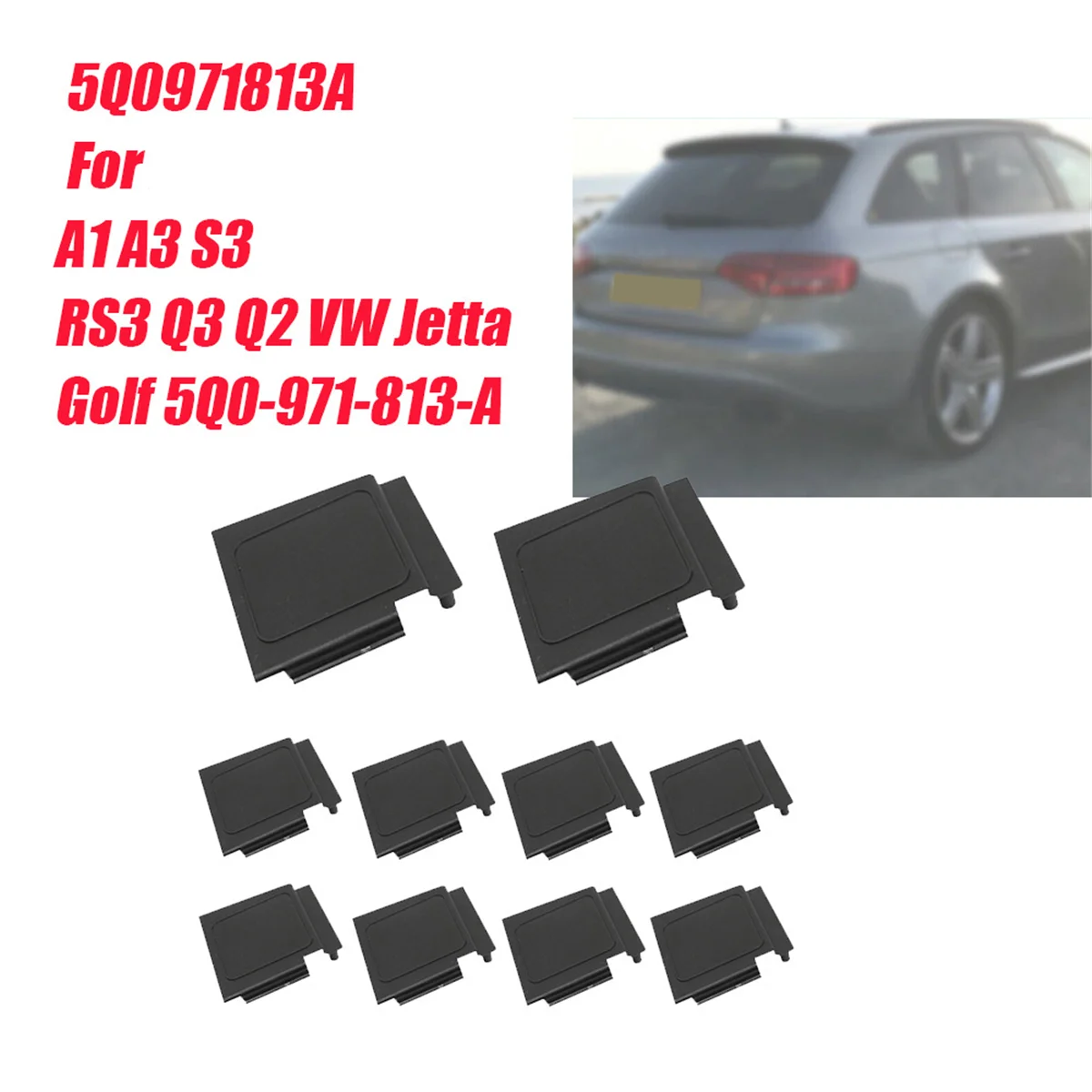 10 шт. аксессуары для Audi A1 A3 S3 RS3 Q3 Q2 VW Jetta Golf 5Q0-971-813-A