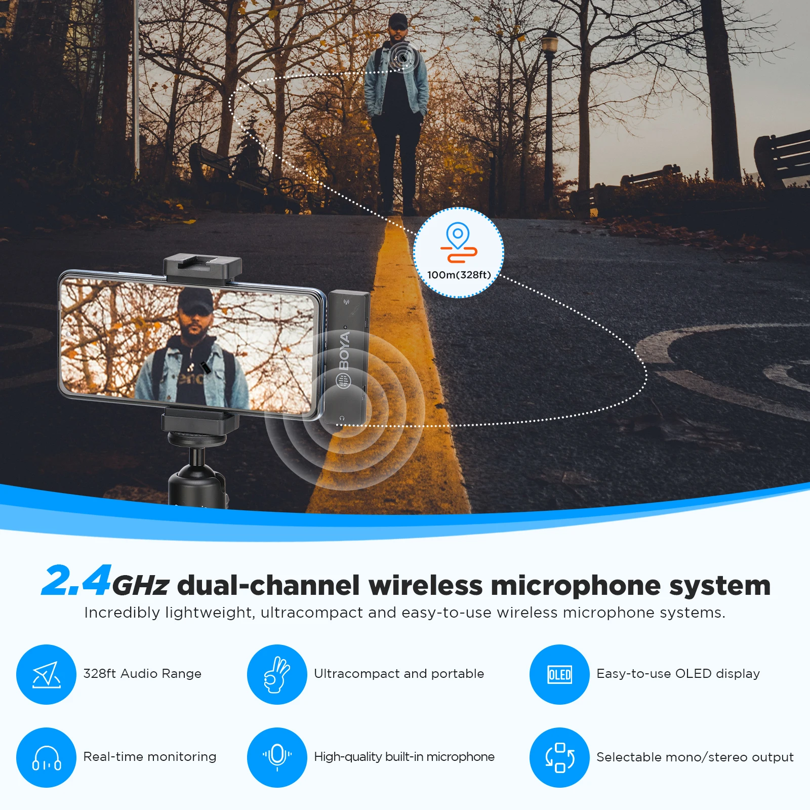 BOYA BY-XM6 профессиональный конденсаторный беспроводной петличный микрофон Lepel для