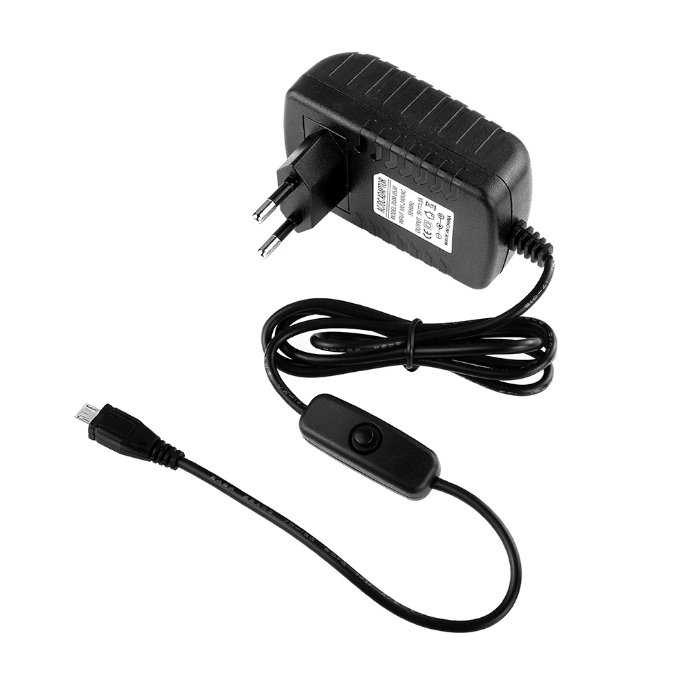 US/AU зарядное устройство AC/DC адаптер 5 в 3A PSU Micro USB с выключателем питания для Raspberry Pi