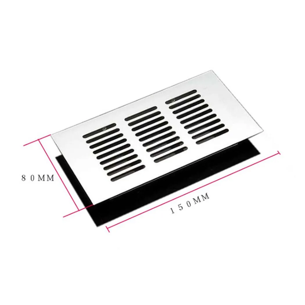 

Aluminium Air Vent 150 To 400 Mm Silver Louvred Grill Ventilation Grille Cover Breathable Shoebox Wardrobes Home Door Mesh