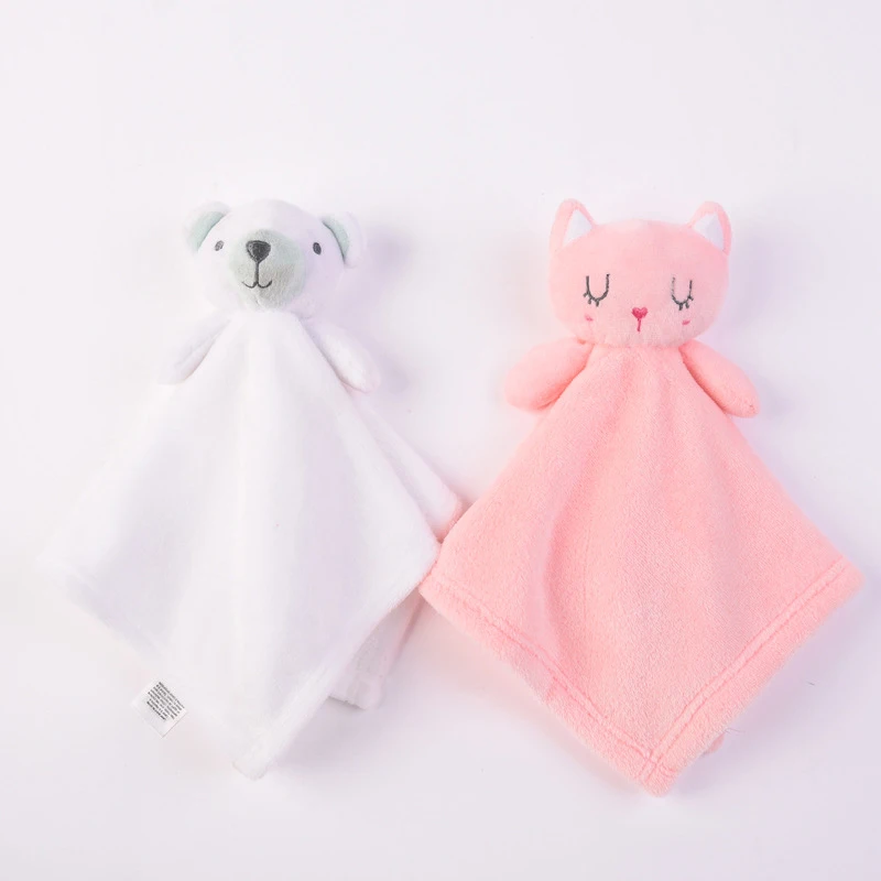 

Детское полотенце, плюшевое успокаивающее детское полотенце в виде медведя, мягкое Коралловое удобное полотенце для сна, плюшевое детское полотенце, игрушки в подарок