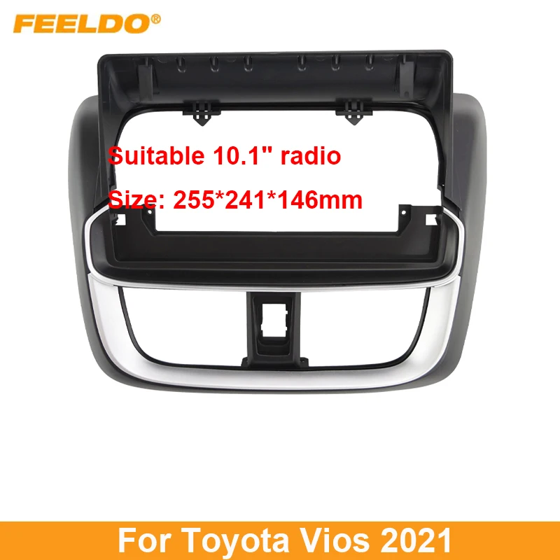 

Автомобильная стереосистема FEELDO, 2Din, рамка-адаптер для Toyota Highlander/Kluger 10,1 дюйма, большой экран, аудио, панель приборной панели, комплект фитингов