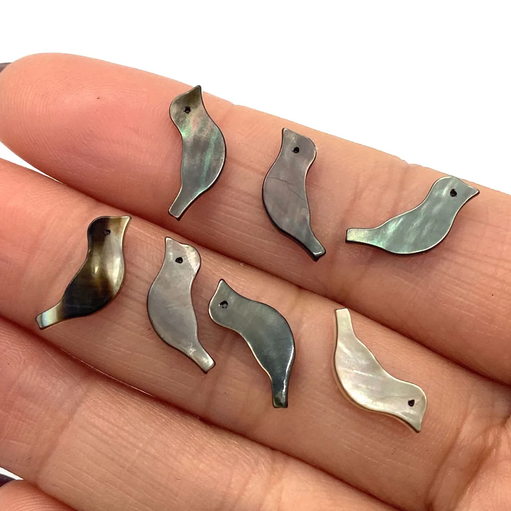 

Natural Black Shell Animal Shape Beads Bird Earrings Spaced Scattered Beads for Jewelry Making DIY Necklace Bracelet Earrings