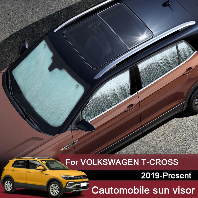 

Car Sunshades UV Protection Cover For Volkswagen T-Cross 2019-2025 Window Curtain Sun Visor Windshield Protector Car Accessories
