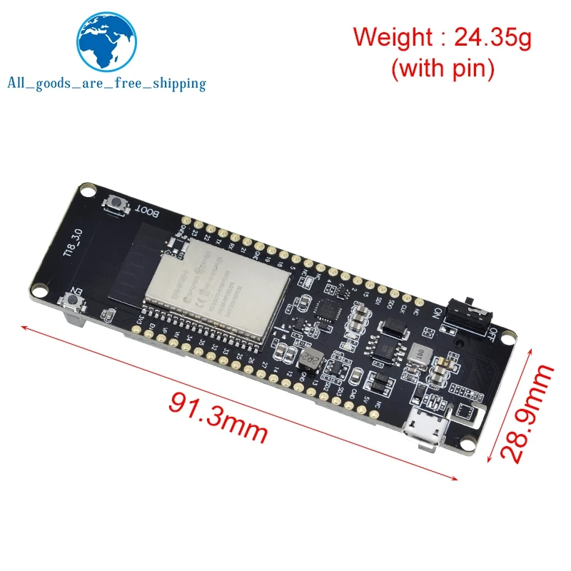TTGO T-Energy ESP32 8 МБ PSRAM Модуль Wi-Fi и Bluetooth 18650 Батарея ESP32-WROVER-B Макетная плата