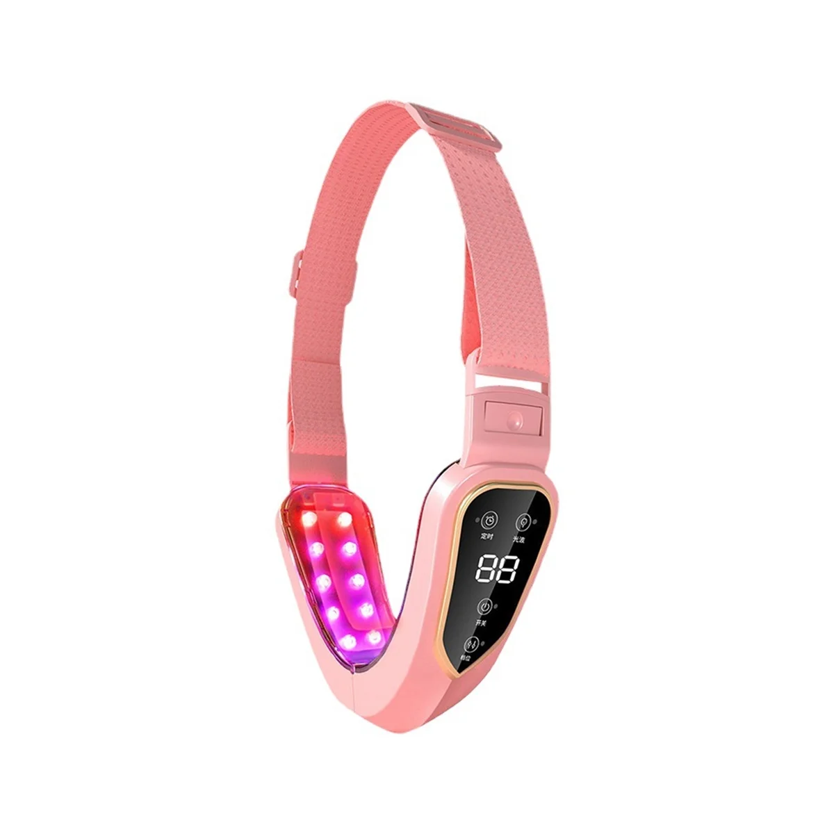 

Intelligent V-Face Electric Double Chin Masseter Face-Lifting - Timing Home Neck Care Beauty Instrument Pink