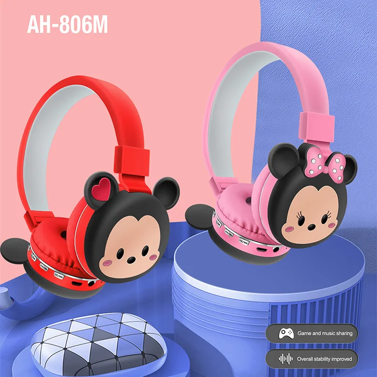 

Bluetooth-наушники с микрофоном, с мультяшным рисунком