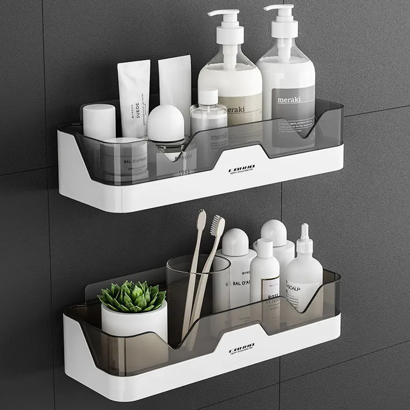 

2023 NEW Storage Shelves Thicken Wall-mounted Bathroom Accessories Corner Rack Waterproof Easy Cleaning Drain Rack Space Saving