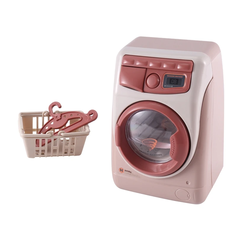 

YH129-3SE Household Simulation Electric Washing Machine Children's Small Home Appliances Kitchen Toys Parts For Boys And Girls