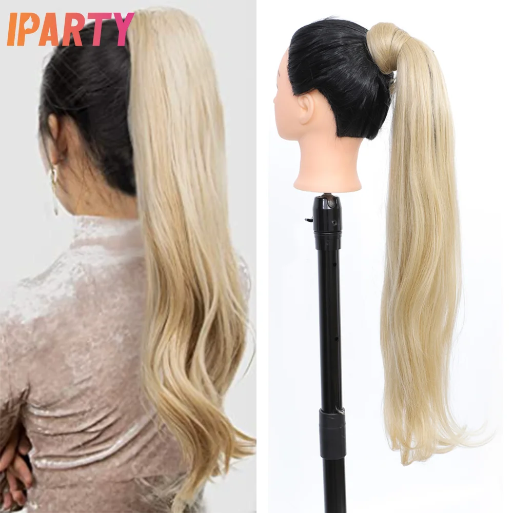 

Iparty Synthetic Ponytail Apricot Color Long Curly Hair Extension Heat Resistant Fibers Multi Color Optional Daily Party Cosplay