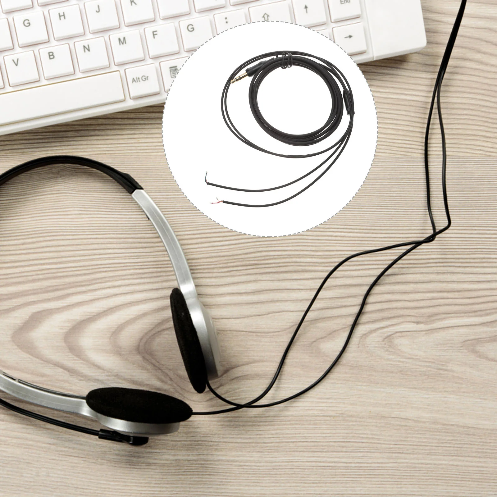 

Upgrade Earphone Cable Black Headphones Earphone Jack Plug Boombox Speaker Wire Male Male Plug Audio Cable