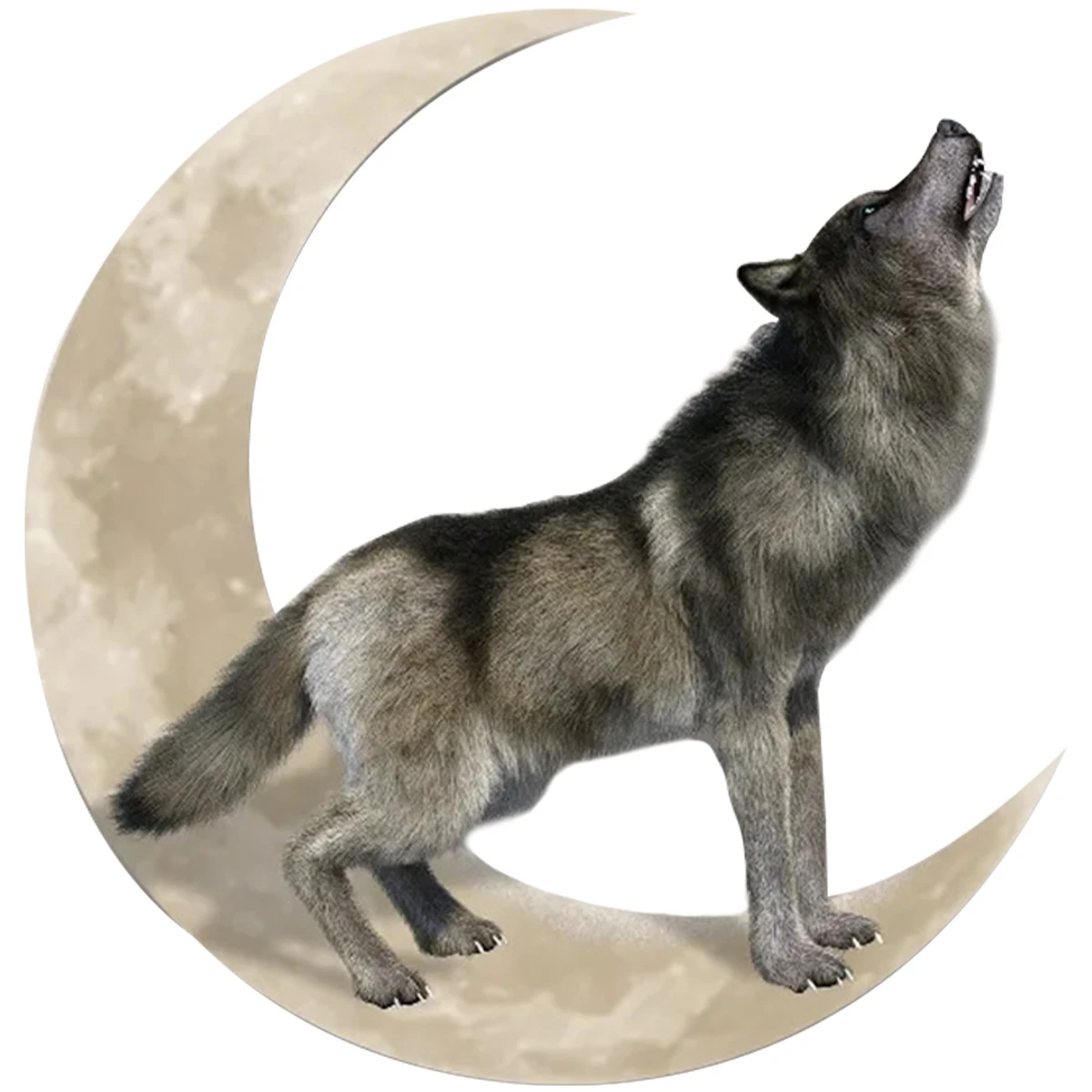 

Wolf and Moon Wall Decals 30X30 CM Metal Wall Sign Creative Wall Art Decor Wall Hanging Ornaments Decor Home Decoration for