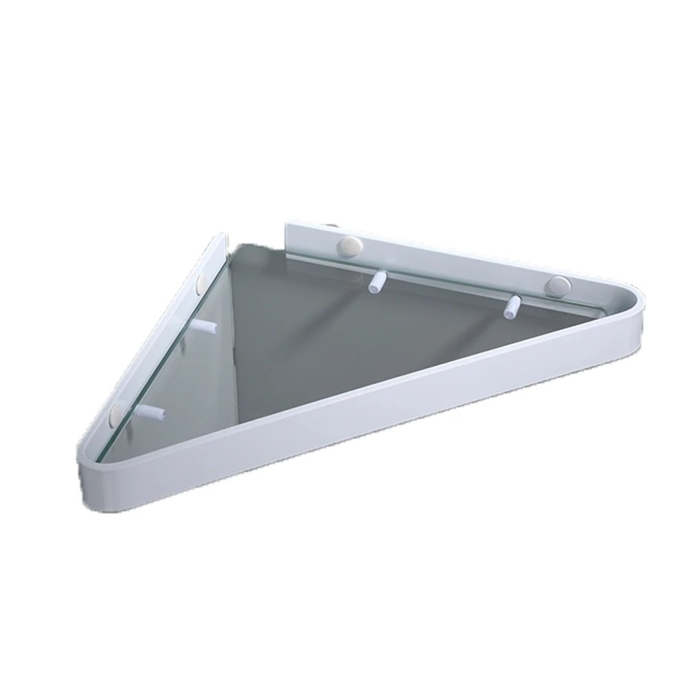 Стеклянная полка для шампуня и душа 20-40 см настенные косметические полки