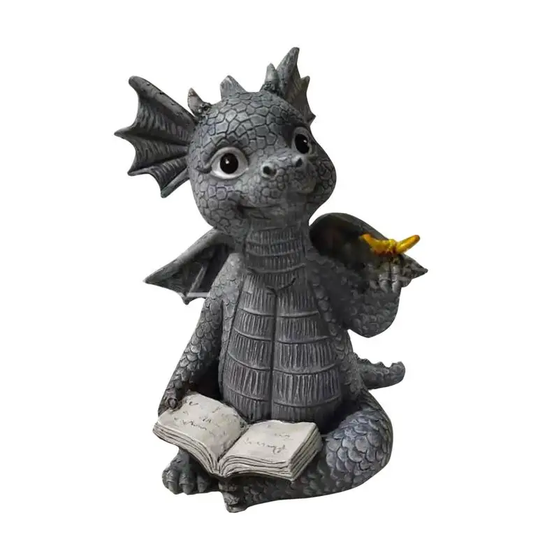 

Baby Dragon Statue Bbay Dragon Statue Sculpture Handmade Home Office Decor Resin Ornaments For Patio Yard Backyard And Lawn