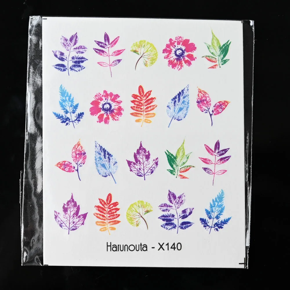

Colorful Flower Leaf Design Water Transfer Nail Decals Sticker Spring Summer DIY Slider Watercolor Nail Art Manicure Stickers
