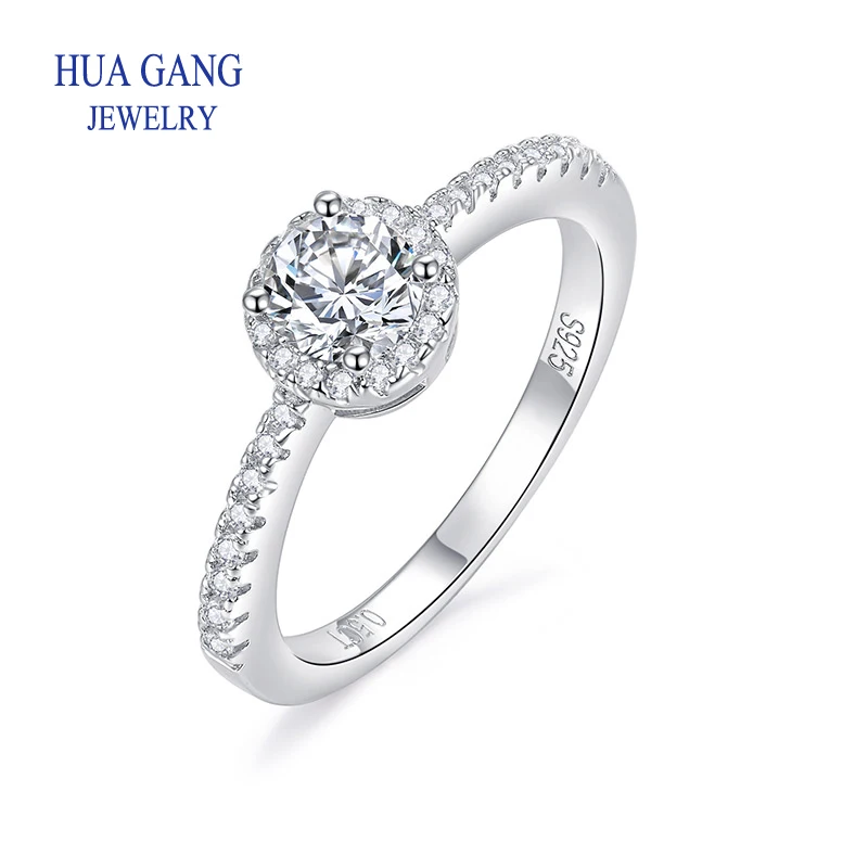 

2ct Moissanite Engagement Rings for Women 925 Sterling Silver Round Moissanite Ring Anniversary Wedding Ring Promise Rings