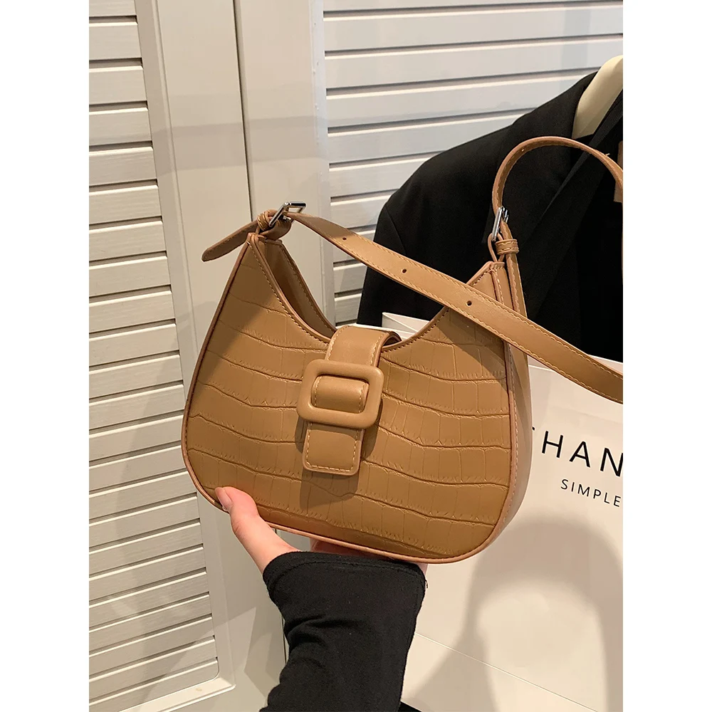 

Textured Women Handbag Stone Print Casual Crossbody Bag Female Versatile Large Capacity Commute Messenger Packs 2023 Autumn New