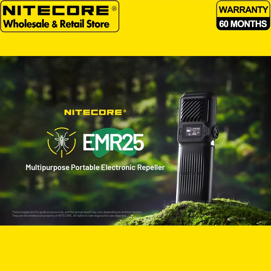 Фото NITECORE EMR25 Многоцелевой портативный электронный ультразвуковой отпугиватель вредителей и внешний аккумулятор для кемпинга, рыбалки и дома №1