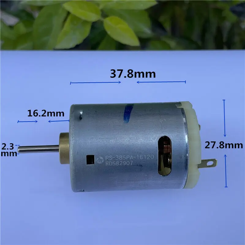 Micro 28 мм Mabuchi RS-385PA-16120 Двигатель постоянного тока 12 В 18 В 20 В 24 В 12300 об/мин Высокоскоростной двигатель 385 для фена Тепловая пушка Электрическая дрель