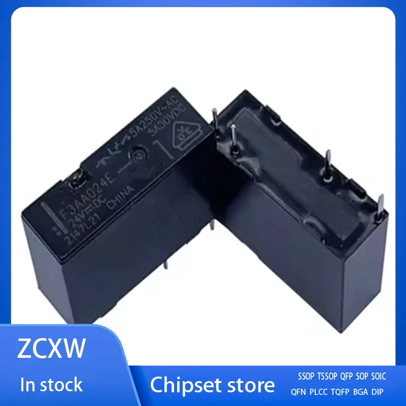 20 шт./партия F3AA024E 24VDC F3AA024E 24В 4PIN 5A 250VAC