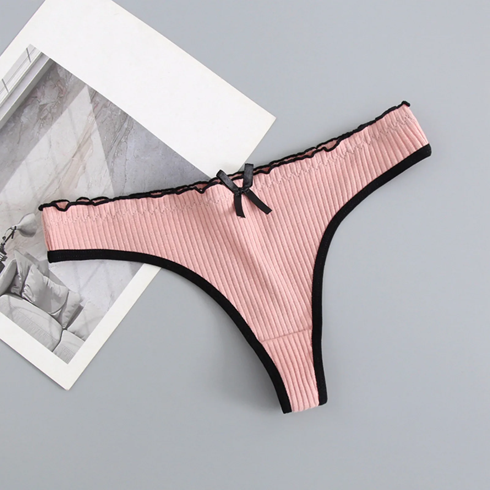 

Женские трусики, бесшовное нижнее белье с низкой талией, женские удобные полосатые трусики, женские трусики, стринги с низкой посадкой, стринги, трусики