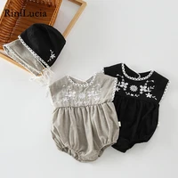 rinilucia baby summer clothing cute toddler baby girl embroidery bodysuit jumpsuit sleeveless sunsuit clothes playsuit outfits